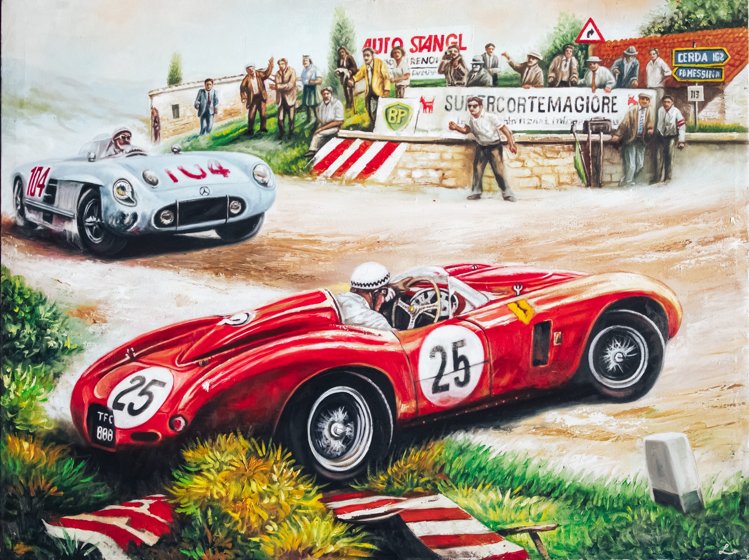 FERRARI PAINTING NO 25 – Mille Miglia Gallery